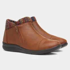 Grace Womens Tan Ankle Boot*Cushion Walk Best