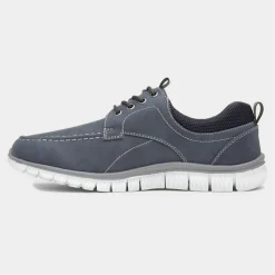 Harry Mens Navy Lace Up Casual Shoe*Cushion Walk Discount