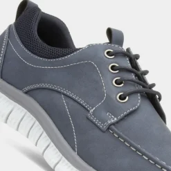 Harry Mens Navy Lace Up Casual Shoe*Cushion Walk Discount