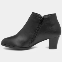 Ivy Women Black Heeled Ankle Boot*Cushion Walk Discount