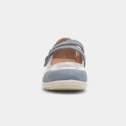 Jane Womens Blue Wedge Shoe*Cushion Walk Best