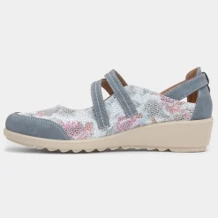 Jane Womens Blue Wedge Shoe*Cushion Walk Best