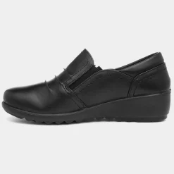 Janet Womens Black Shoe*Cushion Walk Discount