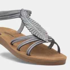 Kourtney Womens Silver Sandal*Cushion Walk New