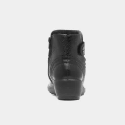 Lima Womens Black Wedge Ankle Boot*Cushion Walk Best