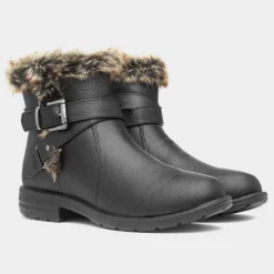 Lisa Womens Black Ankle Boot*Cushion Walk Discount