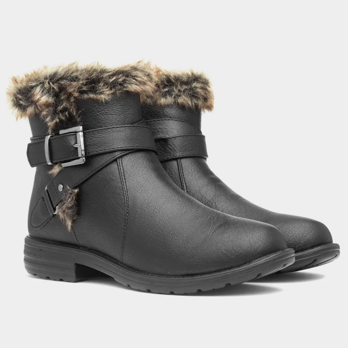 Lisa Womens Black Ankle Boot*Cushion Walk Discount