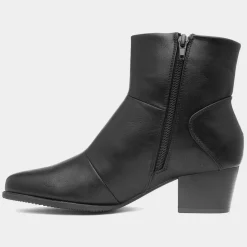 Madrid Womens Black Heeled Boot*Cushion Walk Best