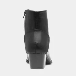 Madrid Womens Black Heeled Boot*Cushion Walk Best