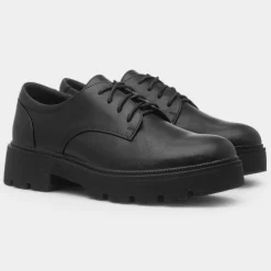 Manila Womens Black Lace Up Shoe*Cushion Walk New