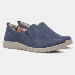 Marie Womens Navy Casual Shoe*Cushion Walk Hot