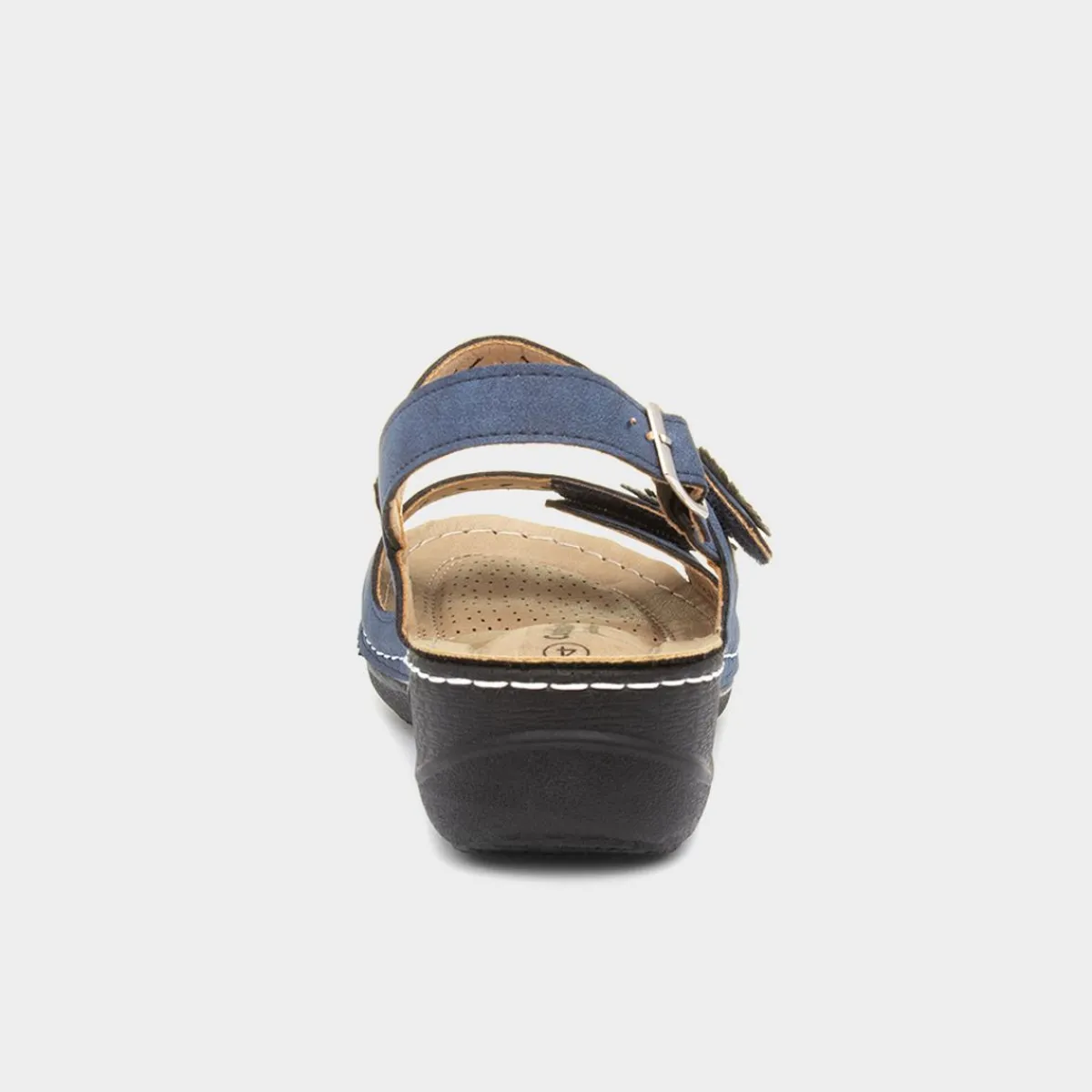 Meryl Womens Navy Wedge Sandal*Cushion Walk Outlet