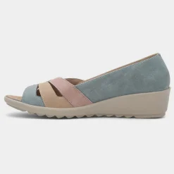 Moria Womens Open Toe Wedge Shoe*Cushion Walk Hot