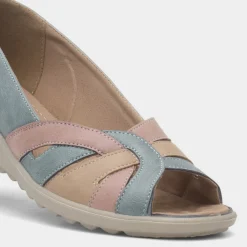 Moria Womens Open Toe Wedge Shoe*Cushion Walk Hot