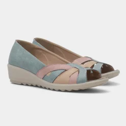 Moria Womens Open Toe Wedge Shoe*Cushion Walk Hot