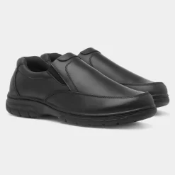Rex Mens Black Slip On Shoe*Cushion Walk Sale