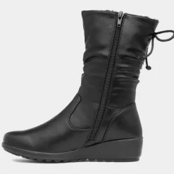Roosker Black Wedge Boot*Cushion Walk Best