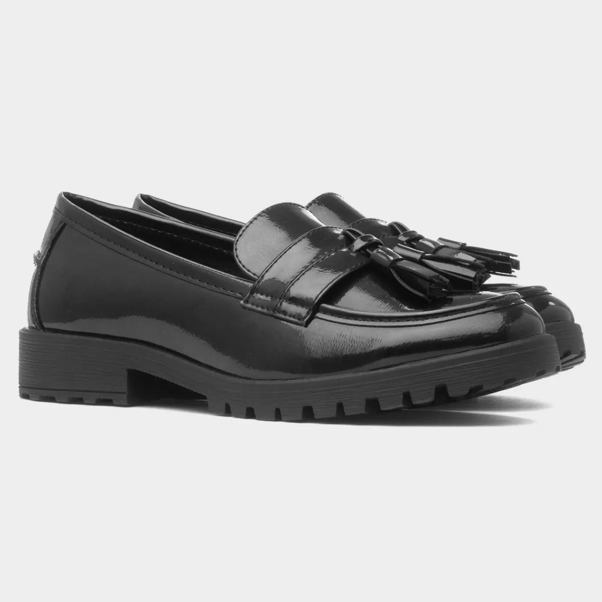 Rosie Womens Black Patent Loafer*Cushion Walk Fashion