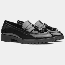 Shanghai Womens Black Shiny Loafer*Cushion Walk Sale
