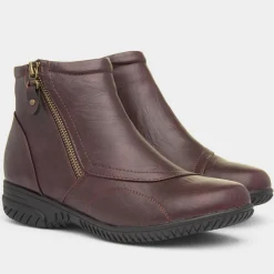 Stacey Womens Dark Red Ankle Boot*Cushion Walk Outlet