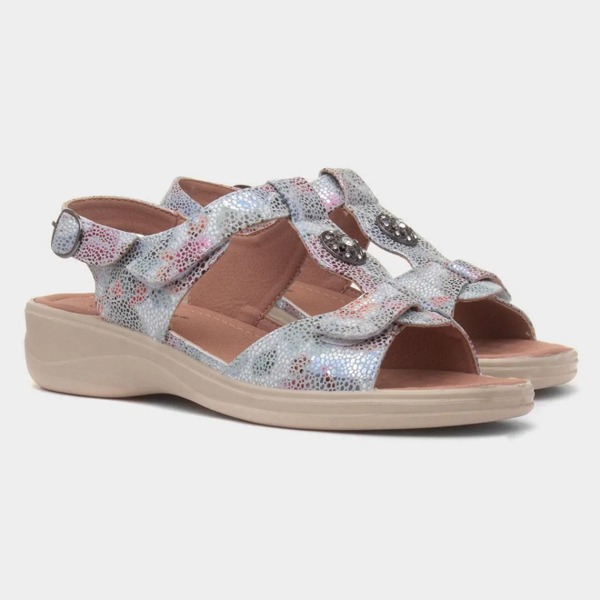 Star Womens Multi Wedge Sandal*Cushion Walk Hot