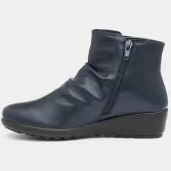 Stud Womens Navy Ankle Boots*Cushion Walk Sale