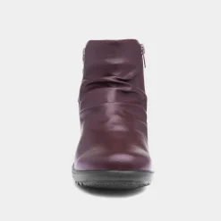 Stud Womens Bordeaux Ankle Boot*Cushion Walk Fashion
