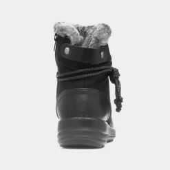 Womens Black Faux Fur Ankle Boot*Cushion Walk Sale