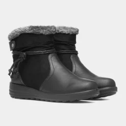 Womens Black Faux Fur Ankle Boot*Cushion Walk Sale