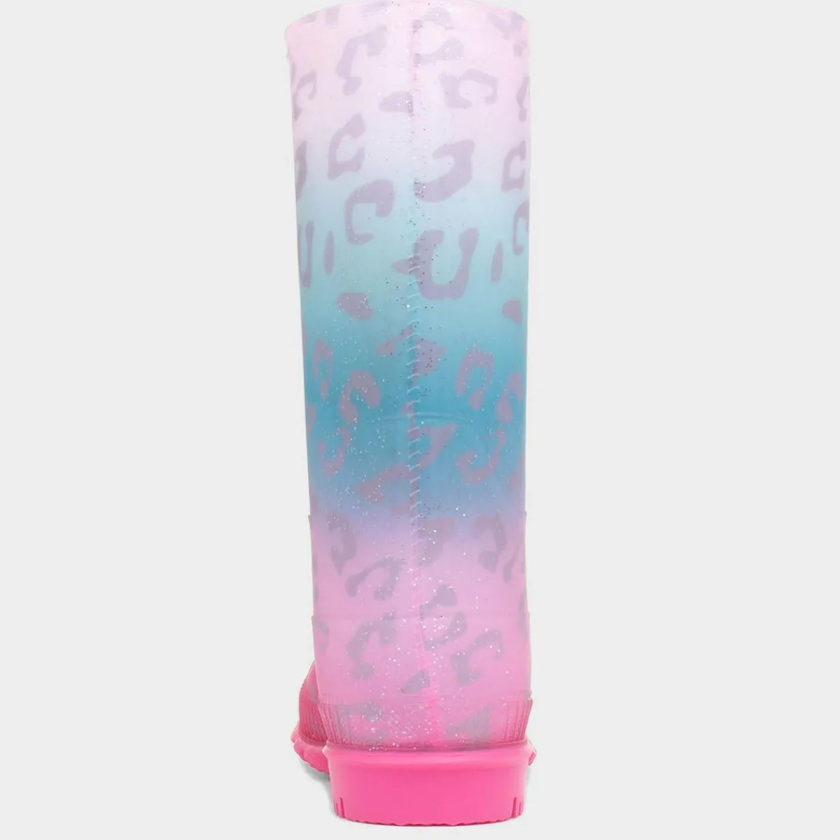 Dew Girl Multi Coloured Pastel Leopard Print Welly*shoezone Fashion