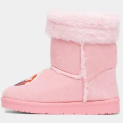 Kids Pink Faux Fur Ankle Boot*Disney Frozen New