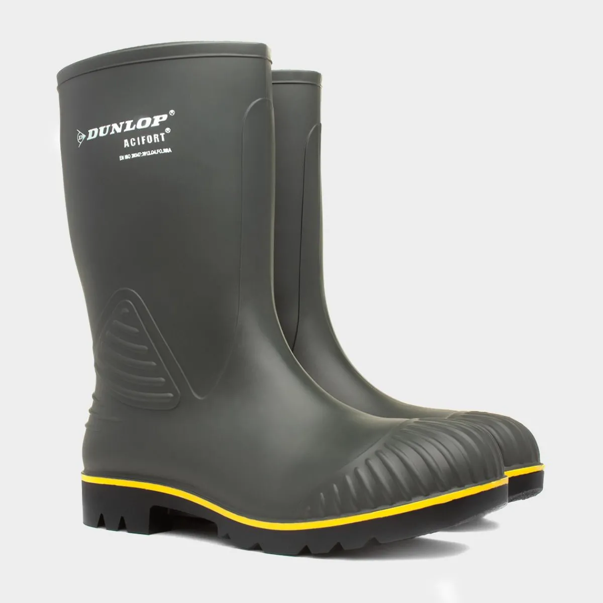 Mens Green Heavy Duty Calf Welly B440631*Dunlop Hot
