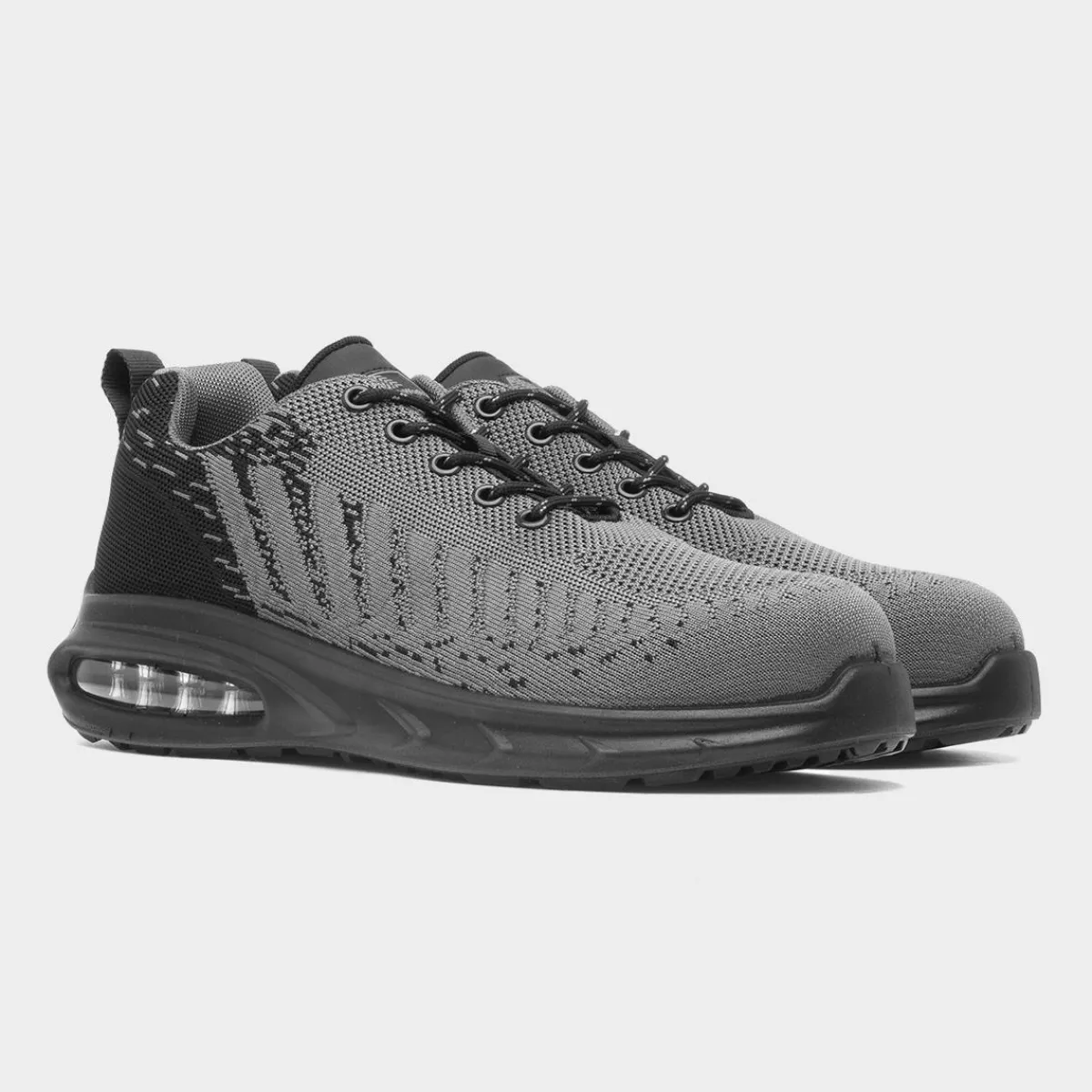 EarthWorks Cement Mens & Black Safety Trainer*EarthWorks Safety Fashion