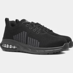 EarthWorks Gavel Unisex Black Knit Safety Trainer*EarthWorks Safety Discount