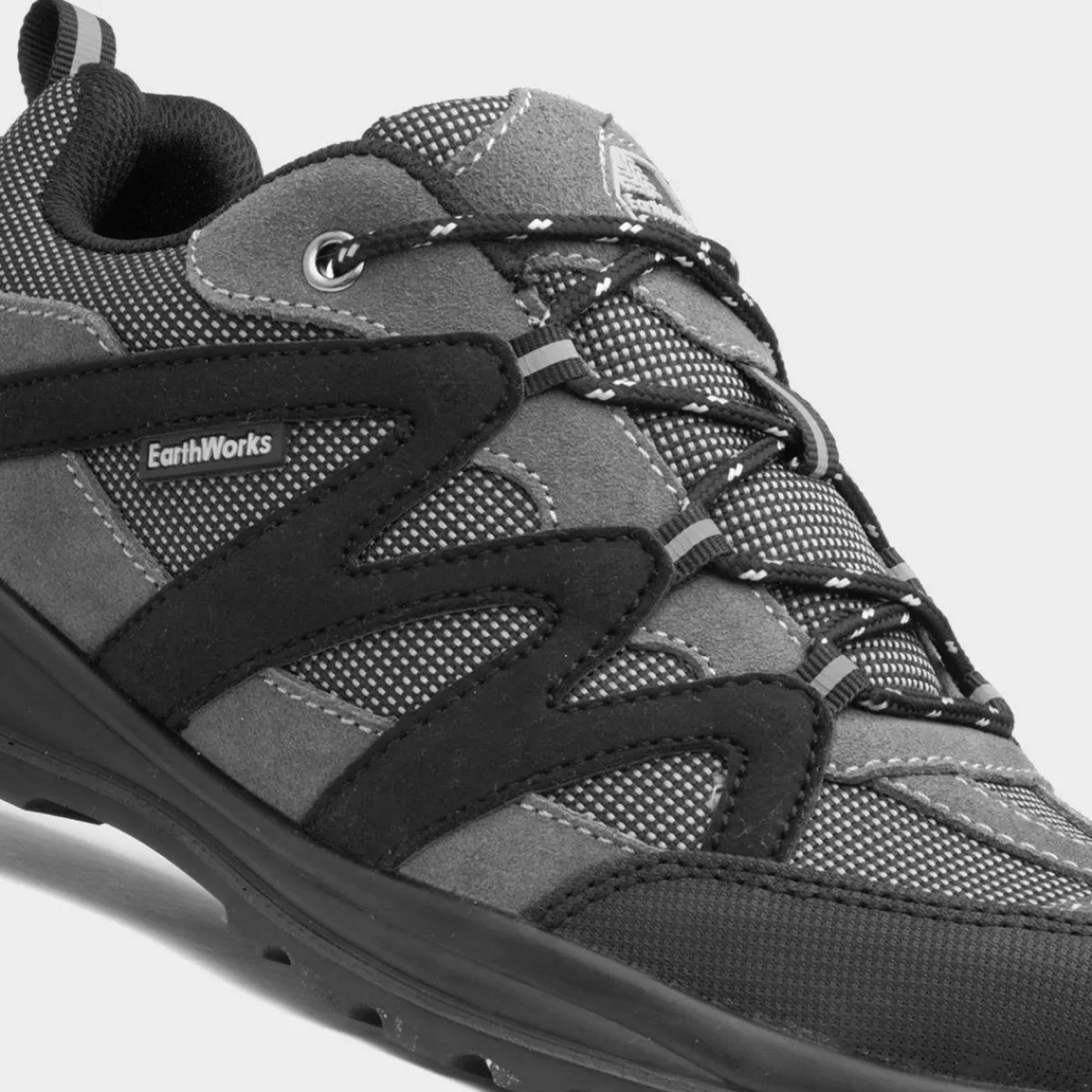 EarthWorks Tool Box Mens Grey Lace Up Safety Shoe*EarthWorks Safety Hot