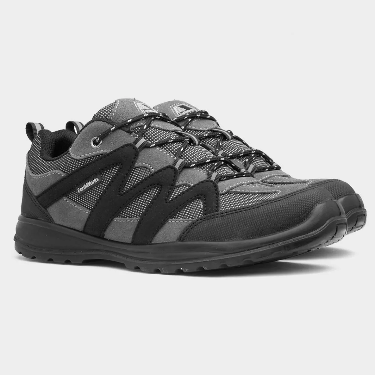 EarthWorks Tool Box Mens Grey Lace Up Safety Shoe*EarthWorks Safety Hot
