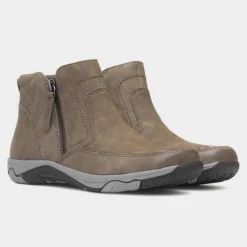 Vada Womens Olive Leather Ankle Boot*Free Spirit Discount