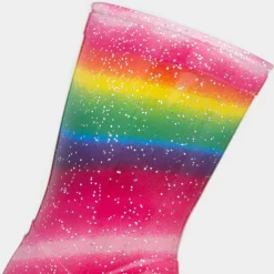 Girls Multi Rainbow Glitter Welly*shoezone Clearance