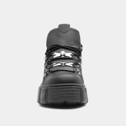 Char Womens Black Chunky Trainer*Heart Clearance