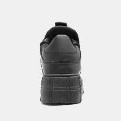 Char Womens Black Chunky Trainer*Heart Clearance