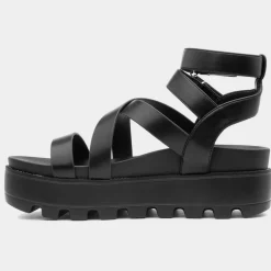 Cynthia Womens Strappy Chunky Sandal*Heart Hot
