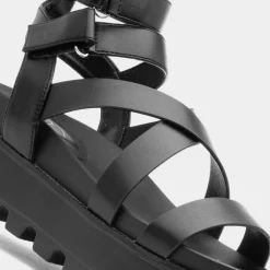 Cynthia Womens Strappy Chunky Sandal*Heart Hot