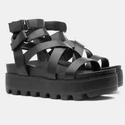 Cynthia Womens Strappy Chunky Sandal*Heart Hot