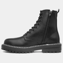 Marissa Womens Black Lace Up Boot*Heart Discount