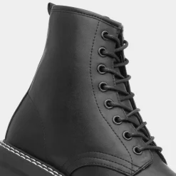 Marissa Womens Black Lace Up Boot*Heart Discount