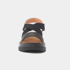 Abel Womens Black Wedge Sandal*Heavenly Feet Hot