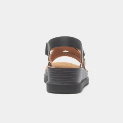 Abel Womens Black Wedge Sandal*Heavenly Feet Hot
