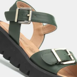 Alberta Womens Buckle Sandal*Heavenly Feet Best