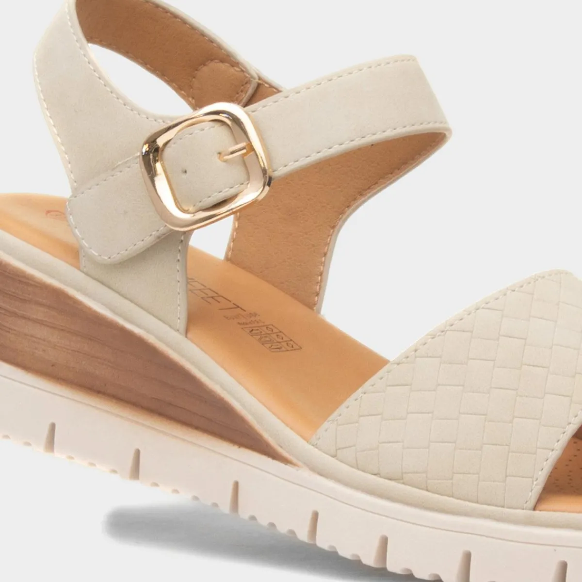 Amberley Stone Womens Wedge Sandal*Heavenly Feet Fashion