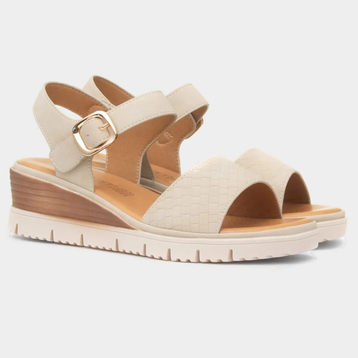 Amberley Stone Womens Wedge Sandal*Heavenly Feet Fashion